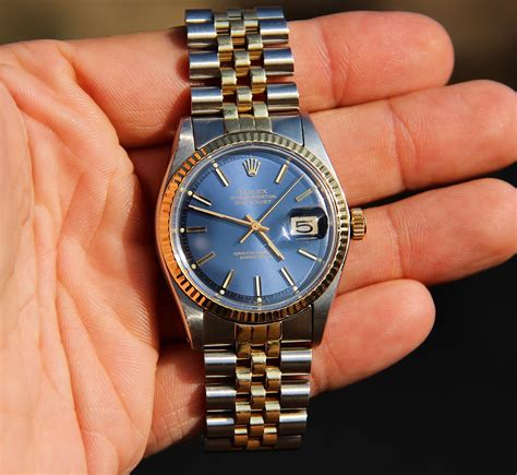 vintage rolex datejust 1601 blue dial|vintage Rolex Datejust 1601.